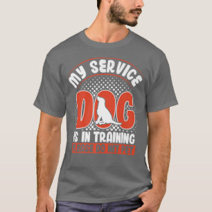 Camiseta O meu cão de serviço está a treinar Por favor não
