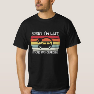 Camiseta O meu carro estava carregando o veículo elétrico