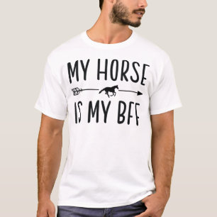 Camiseta O Meu Cavalo É O Meu BFF - Camisa-T Do Prato De Ca