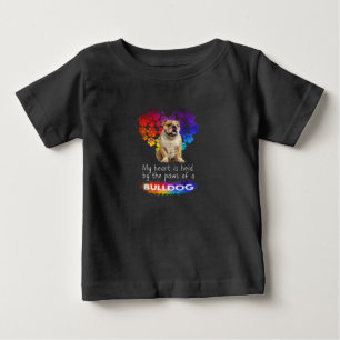 Camiseta O Meu Coração É Detido Pelas Patas De Um Bulldog