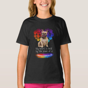 Camiseta O Meu Coração É Detido Pelas Patas De Um Bulldog F