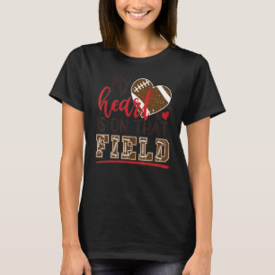 Camiseta O Meu Coração Está Naquele Campo De Futebol A Mãe 