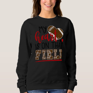 Camiseta O Meu Coração Está Naquele Campo De Futebol A Mamã