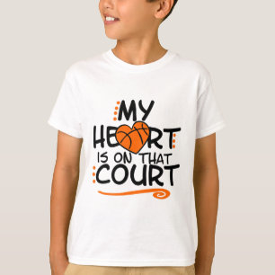 Camiseta O Meu Coração Está Naquele Esboço Do Tribunal