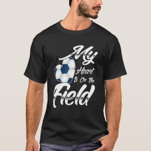 Camiseta O Meu Coração Está Naquele Pai De Mãe Atlética Do