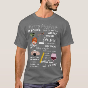 Camiseta O Meu Dinheiro Não Põe O Jiggle E Dobra A Camisa-T