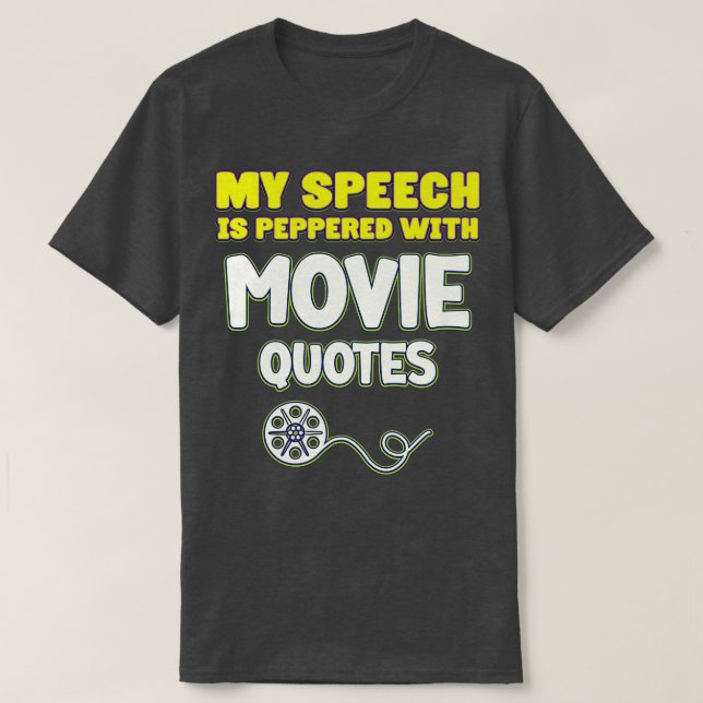 Camiseta O Meu Discurso É Pimentado Com As Citações Buff (Frente do Design)
