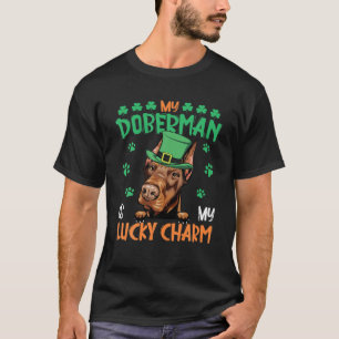 Camiseta O Meu Doberman É A Minha Sorte De Charme Irlandês 