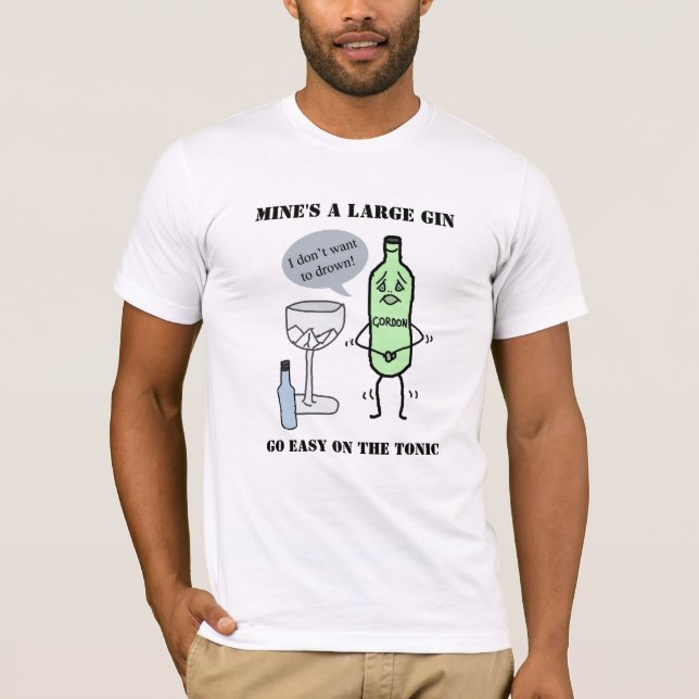 Camiseta O meu é um grande gin, personalizável (Frente)