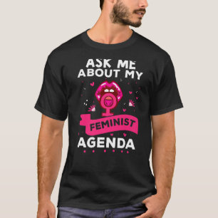 Camiseta O Meu Feminismo Com A Agenda Feminista Para Os Suf