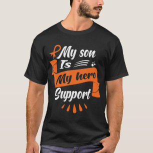 Camiseta O Meu Filho É O Meu Herói Apoiante Leukemia Cancer