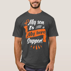 Camiseta O Meu Filho É O Meu Herói Apoiante Leukemia Cancer