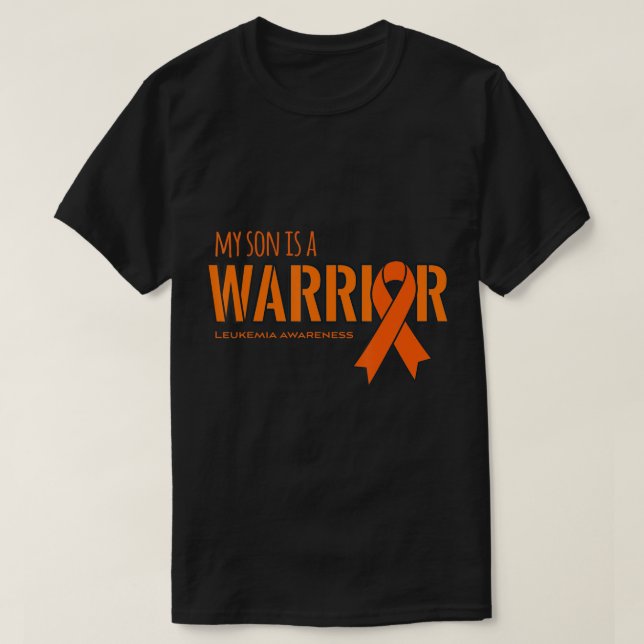 Camiseta O meu filho é um guerreiro, Cancer de leucemia (Frente do Design)