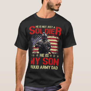 Camiseta O Meu Filho É Um Pai Soldado Orgulhoso Do Exército