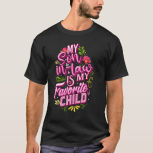 Camiseta O Meu Filho Em Direito É A Minha Família De Flores