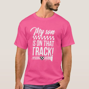 Camiseta O Meu Filho Está Naquela Corrida Mãe De Uma Mama R