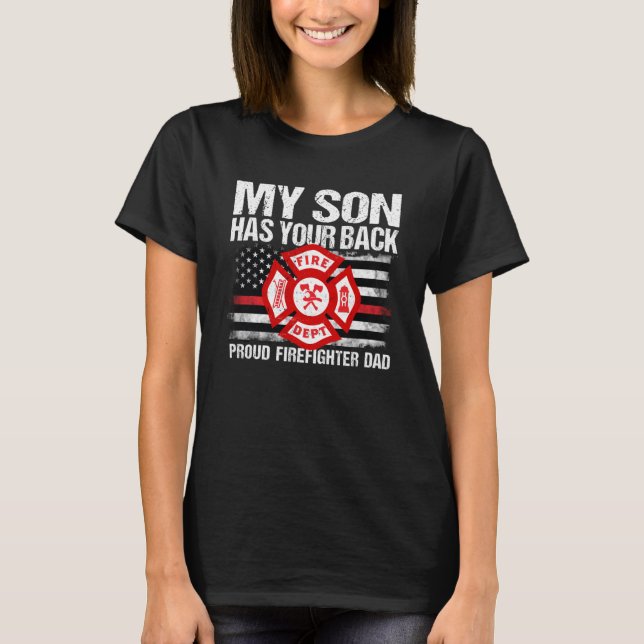 Camiseta O Meu Filho Tem A Sua Família De Bombeiros De Trás (Frente)