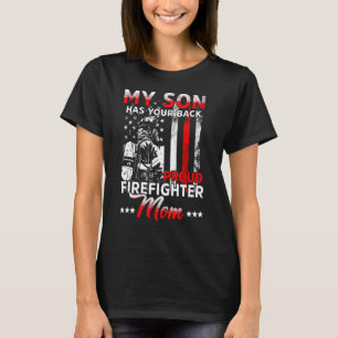 Camiseta O Meu Filho Tem As Suas Costas, Orgulhosas, Mãe.