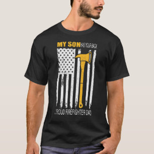 Camiseta O Meu Filho Tem As Suas Costas Pai De Bombeiro Ame