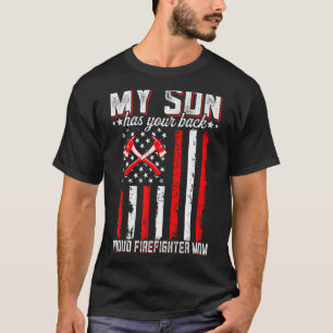 Camiseta O Meu Filho Tem O Seu Orgulhoso Bombeiro Mãe Patri