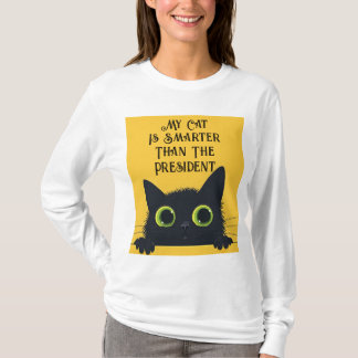 Camiseta O Meu Gato É Mais Inteligente Que O Presidente Swe