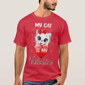 Camiseta O Meu Gato É O Meu Namorados Gatinho Do Coração Va