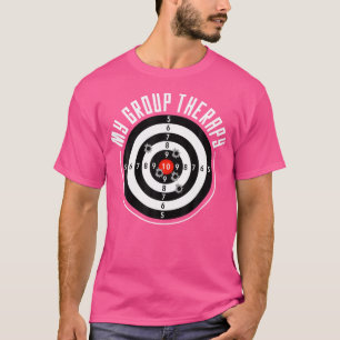 Camiseta O Meu Grupo Terapêutica Engraçada Arremessar Arma 