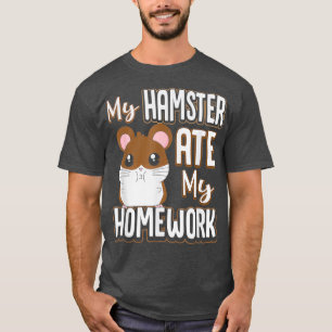 Camiseta O Meu Hamster Comeu O Meu Trabalho De Casa