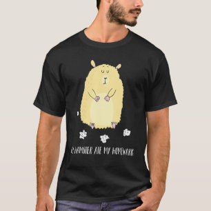Camiseta O Meu Hamster Comeu O Meu Trabalho De Casa - Hamst