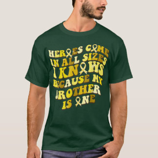 Camiseta O Meu Irmão É O Meu Herói Cancer Sensibilização G