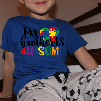 Camiseta O meu irmão é um Irmão de Autismo Orgulhoso e Sóli