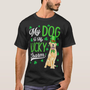 Camiseta O Meu Labrador Amarelo É A Minha Sortuda E Charme 