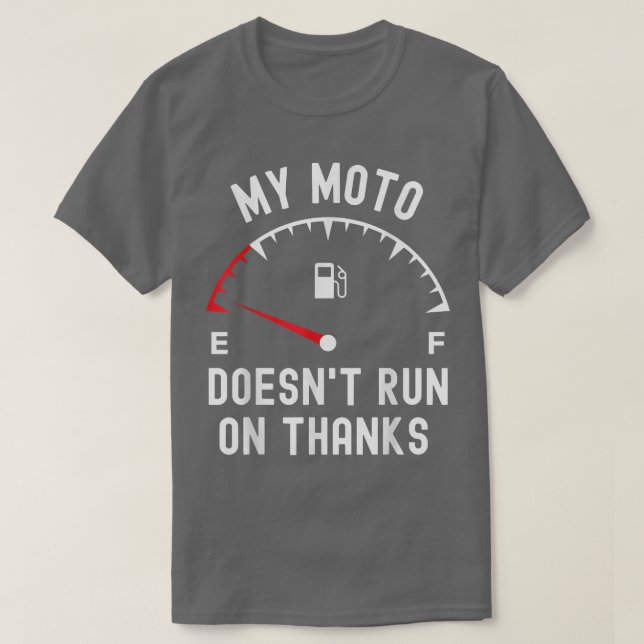 Camiseta O meu lema não funciona em obrigados, moto engraça (Frente do Design)