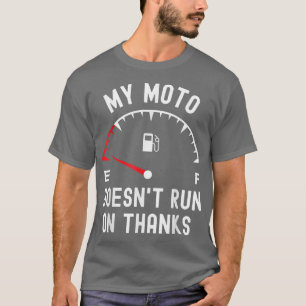 Camiseta O meu lema não funciona em obrigados, moto engraça