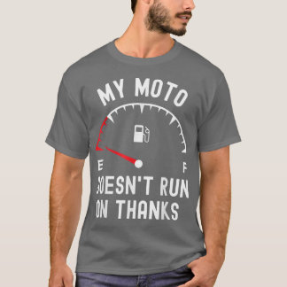 Camiseta O meu lema não funciona em obrigados, moto engraça