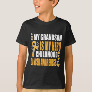 Camiseta O meu neto é o meu herói Consciência do Cancer de