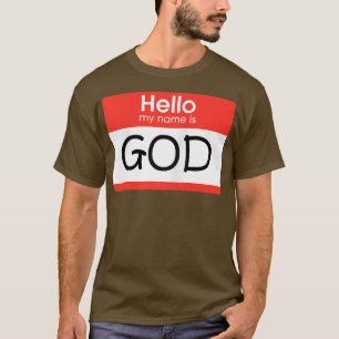 Camiseta O Meu Nome É DEUS Eu Deixei Design Gráfico Eu Limi