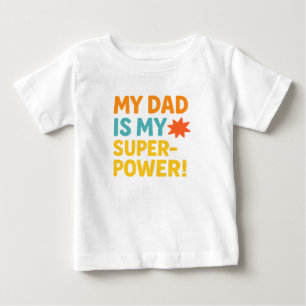 Camiseta O Meu Pai É O Meu Superpoder - Bold Neon Typografi