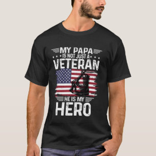 Camiseta O Meu Pai É Veterano. Ele É O Meu Herói.