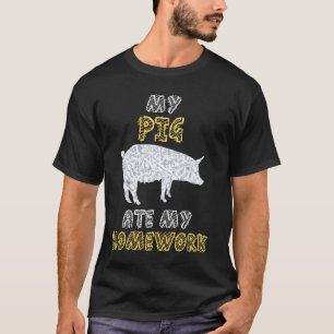 Camiseta O Meu Porco Comeu A Minha Cabine De Porco De Porco
