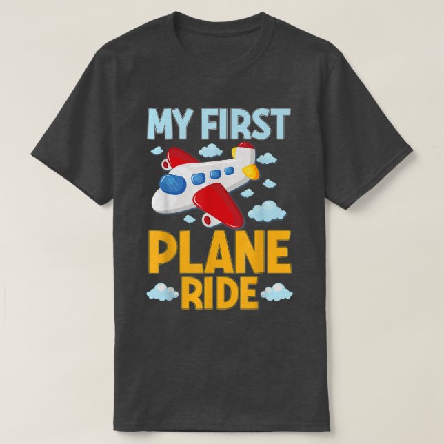 Camiseta O Meu Primeiro Avião A Voo De Avião A Voo Kids M (Frente do Design)