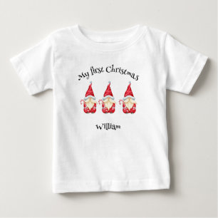 Camiseta O Meu Primeiro Bebê De Natal.