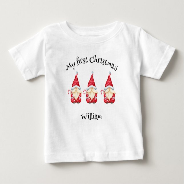 Camiseta O Meu Primeiro Bebê De Natal. (Frente)