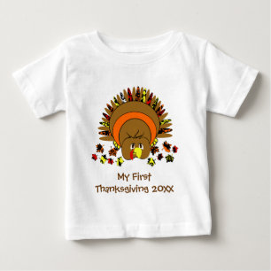 Camiseta O meu primeiro Dia de Ação de Graças - a Turquia