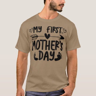 Camiseta O meu primeiro Dia de as mães de Gravidez