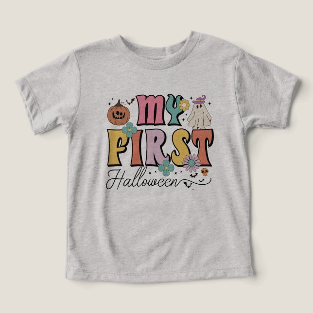 Camiseta O Meu Primeiro Halloween, Ghost Groovy (Design frontal)