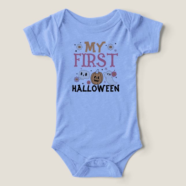 Camiseta O Meu Primeiro Halloween, Ghost Groovy (Design frontal)