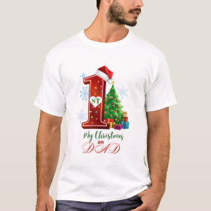 Camiseta O meu primeiro Natal como Pai é o primeiro Natal m