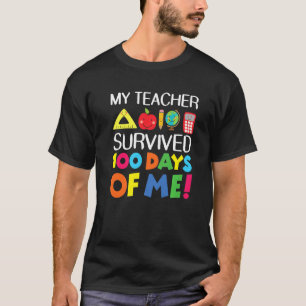 Camiseta O Meu Professor Sobreviveu A 100 Dias Do Meu Estud