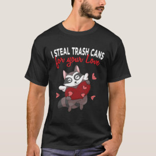 Camiseta O Meu Raccoon É O Meu Namorados Lixo Panda Cupid V